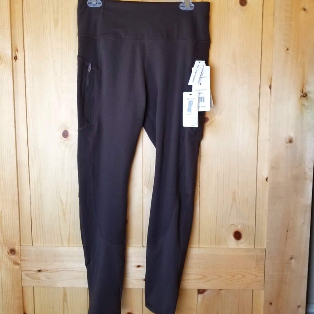 VOGO Absolutely Fit Brown Full Length Athletic Running Workout Yoga Legging NWT